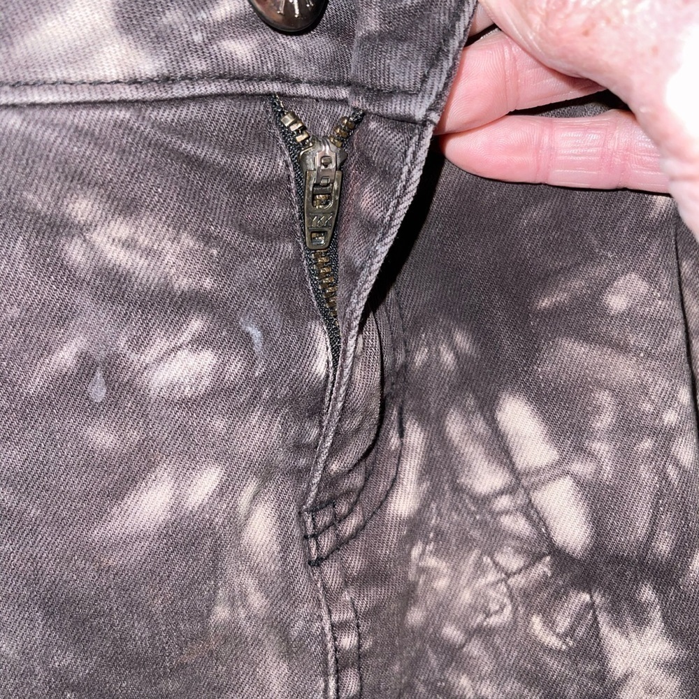 Elle Tie-Dye Bleach Denim Mini Skirt - Picture 3 of 5
